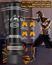 JUOIFIP 180cm Boxzsák Felfújható Edzéshez Boxkesztyűvel és Pumpával 5