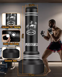 JUOIFIP 180cm Boxzsák Felfújható Edzéshez Boxkesztyűvel és Pumpával 2