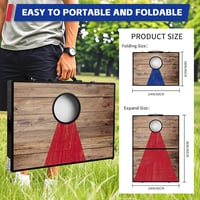 JUOIFIP 3x2 FT Alumínium Cornhole Szett 8 Zsákkal és Táskával 2