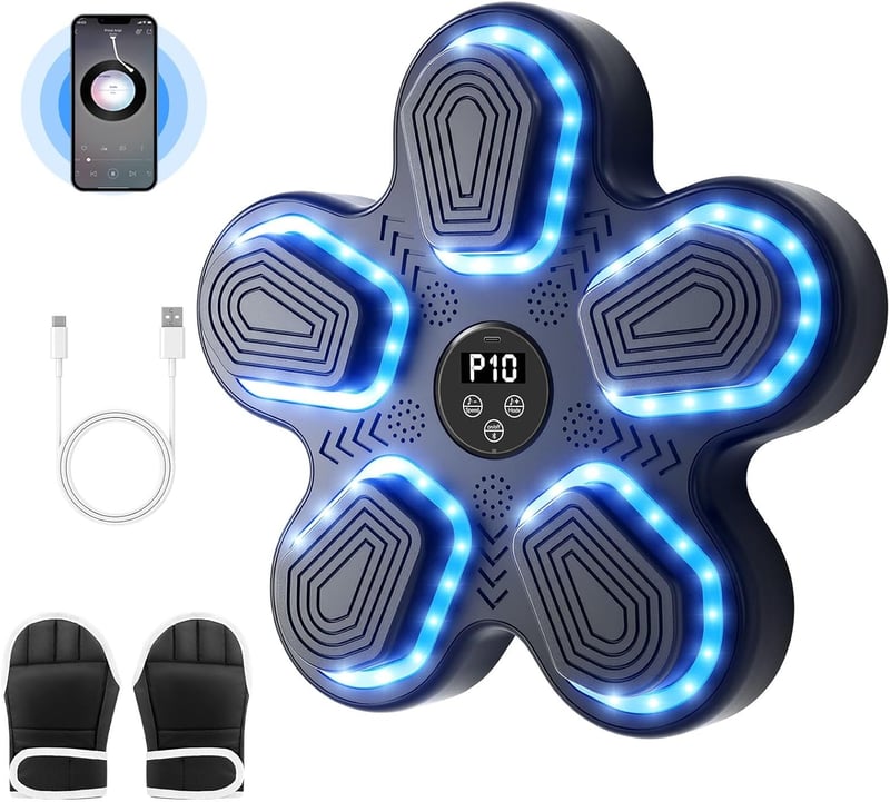 JUOIFIP Bluetooth Falra Szerelhető Ütőgép 9 Sebességgel és Boxkesztyűvel