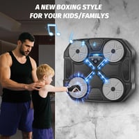 JUOIFIP Bluetooth Ütőgép Fali Boxzsák Edzéshez Kesztyűvel és Pontozással 7