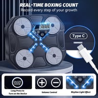 JUOIFIP Bluetooth Ütőgép Fali Boxzsák Edzéshez Kesztyűvel és Pontozással 5