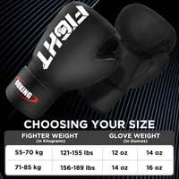 JUOIFIP Boxkesztyű Muay Thai Kickboxing Sparring 12oz 14oz 16oz 5