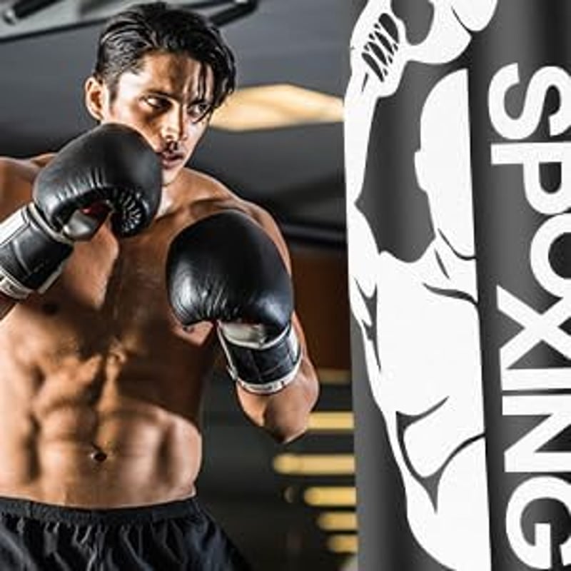 JUOIFIP Szabadon Álló Boxzsák Felnőtteknek 175 cm - Edzőállvánnyal, MMA, Muay Thai, Kung Fu Edzéshez, Fekete Vinyl Borítással