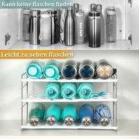 JUPELI Stackable Palackrendező Hűtőbe, Állítható Üvegtartó Szekrénybe és Munkalapra 4