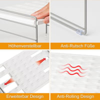 JUPELI Stackable Palackrendező Hűtőbe, Állítható Üvegtartó Szekrénybe és Munkalapra 6