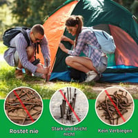 JUQG 12 bucăți țăruși pentru cort din oțel galvanizat cu filet, țăruși de sol de 30 cm pentru camping, trambulină, prelată, copertină, țăruși de grădină 4