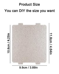 Juqumty sľudové doštičky do mikrovlnky 5 ks, 10,8 x 9,9 cm, teplu odolný kryt vlnovodu na opravu mikrovlnnej rúry, jednoduchá montáž 2