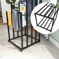 JURMERRY Samostojeći stalak za ručnike, 5 razina, crni kupaonski organizator, 44,5x46x118 cm 7