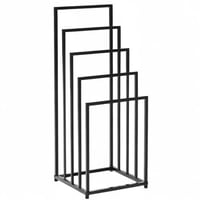 JURMERRY Samostojeći stalak za ručnike, 5 razina, crni kupaonski organizator, 44,5x46x118 cm 8