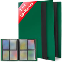 JUSONEY 160 zsebű kártyaalbum zöld borítóval MTG Magic gyűjtéshez 1