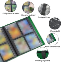 JUSONEY 160 zsebű kártyaalbum zöld borítóval MTG Magic gyűjtéshez 3