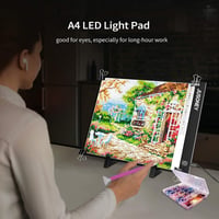 JUSONEY A4 LED Rajzlap Dimmer Funkcióval - 5D Gyémántfestéshez USB Táplálás Állvánnyal 7