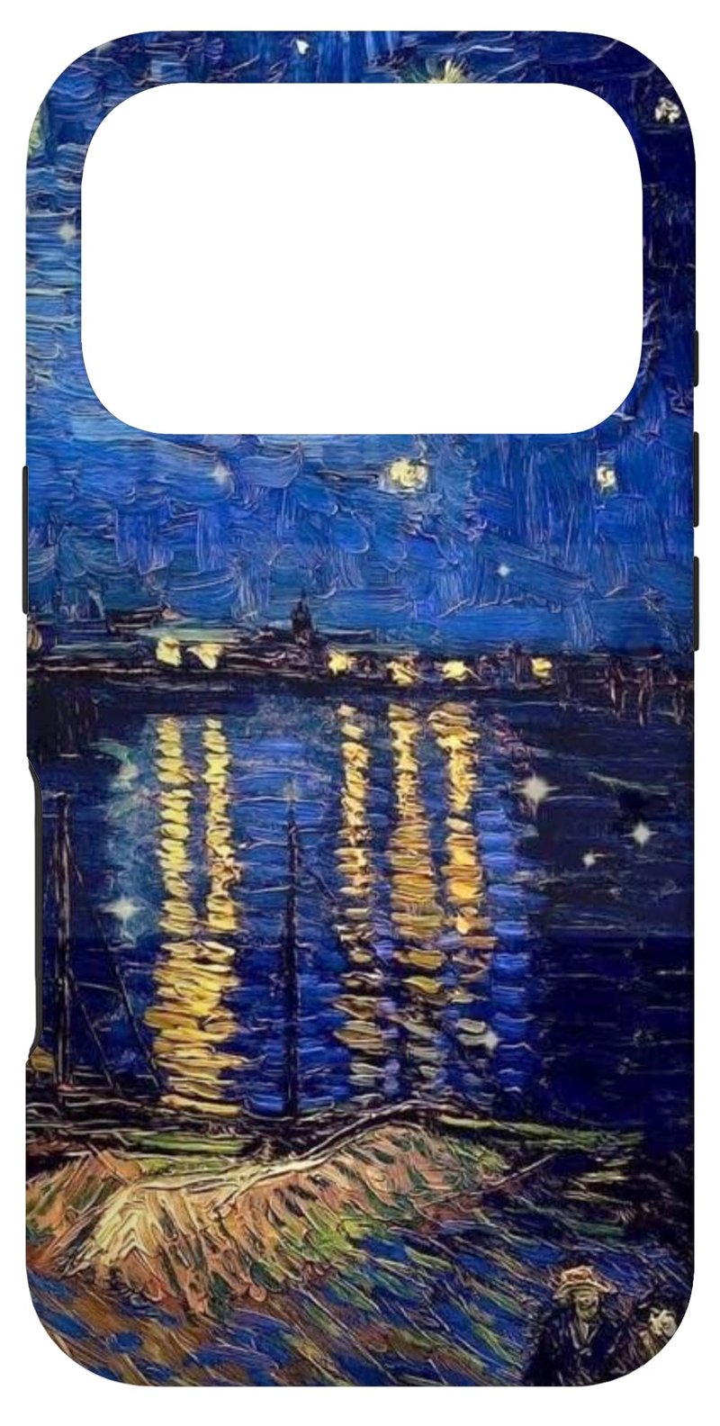 Puzdro na iPhone 17 Pro Just In Cases Co. – Hviezdna noc nad Rhônou, motív obrazu od Van Gogha