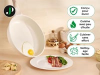 Just Perfecto 21 részes edénykészlet fedővel – Fehér gránit indukciós serpenyő és lábaskészlet, PFOS és PFOA mentes tapadásmentes bevonat 9