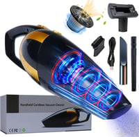 Justdfine Kézi Porszívó 16000Pa - Vezeték Nélküli Nedves/Száraz Takarítás, 120W Motor, 40 Perc Üzemidő, Csendes Működés, Autó és Otthon 1