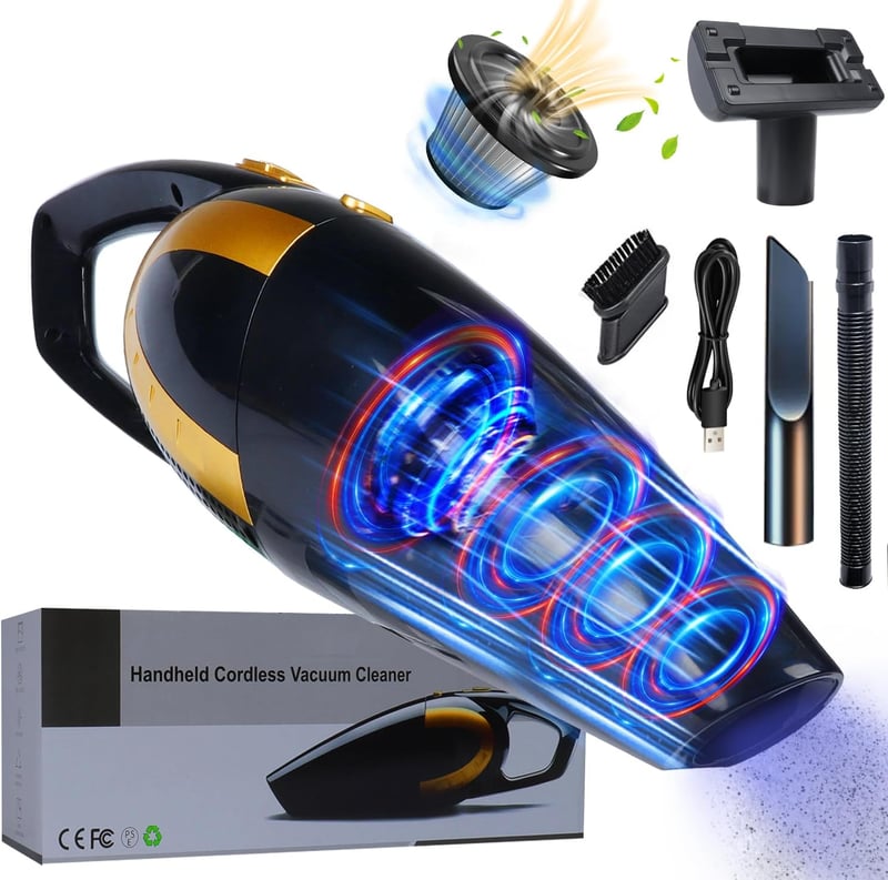 Justdfine Kézi Porszívó 16000Pa - Vezeték Nélküli Nedves/Száraz Takarítás, 120W Motor, 40 Perc Üzemidő, Csendes Működés, Autó és Otthon