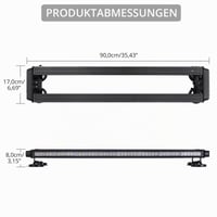 Justech Bară luminoasă magnetică cu 108 LED-uri pentru avertizare auto, 12/24V, 27 moduri de iluminare, cablu de 5 m, întrerupător dublu, culoare chihlimbar (galben) 2