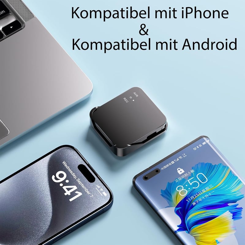 JUSTSTONE 128GB mini digitális hangrögzítő, mágneses