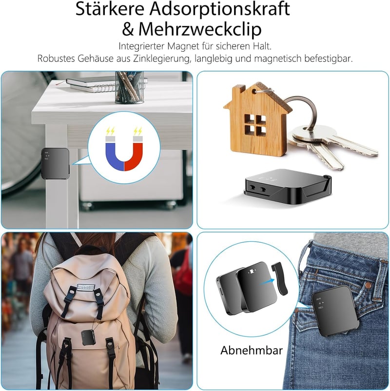 JUSTSTONE 128GB mini digitális hangrögzítő, mágneses