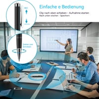 JUSTSTONE Digitális hangrögzítő 100 GB, 1600 óra, 360 fokos surround, hangaktiválás, egygombos felvétel, zajcsökkentés, fekete-ezüst, osztál 5