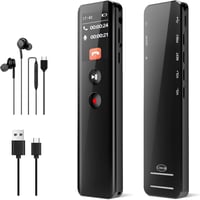 JUSTSTONE digitális hangrögzítő 3072 Kbps hangaktiválással, egygombos felvétel és lejátszás, zajcsökkentő eszköz megbeszéléshez előadáshoz i 1