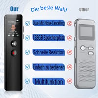 JUSTSTONE digitális hangrögzítő 3072 Kbps hangaktiválással, egygombos felvétel és lejátszás, zajcsökkentő eszköz megbeszéléshez előadáshoz i 7