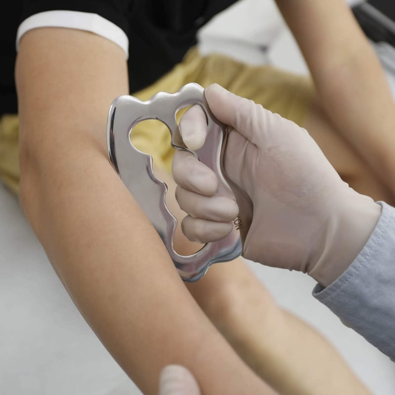JustSun Gua Sha Kaparó Rozsdamentes Acél Izomfájdalom Enyhítő Masszázs Eszköz