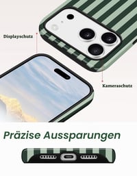 Husă magnetică cu dungi Jusy pentru iPhone 18 Pro și 17 Pro, Verde iarbă 5