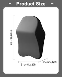 jutyum Autós Nyakpárna Fejtámla Memory Foam, Kényelmes és Légáteresztő Autós Párna, Levehető Huzattal, Fekete-Szürke 5