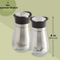Juvale Só és Borsszóró Szett Üveg és Rozsdamentes Acél 120ml 3