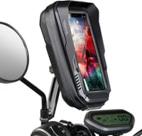 JUYANO motorkerékpár telefontartó vízálló, 360°-os forgatással, 4,5-6,9" - fekete 1