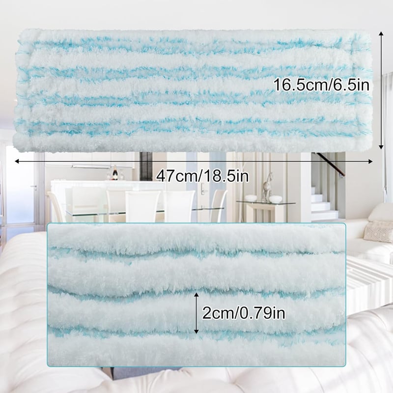 JUYLTOOL 4 db Mikroszálas Felmosófej Leifheit Profi XL Kompatibilis - Padlótisztító Csere Mop 42 cm Széles, Minden Padlótípushoz, Mosógépben