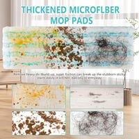 JUYLTOOL 4 db Mikroszálas Felmosófej Leifheit Profi XL Kompatibilis - Padlótisztító Csere Mop 42 cm Széles, Minden Padlótípushoz, Mosógépben 6