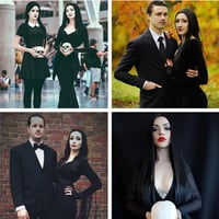 Juziviee hosszú fekete női paróka szintetikus jelmez karnevál Halloween 5