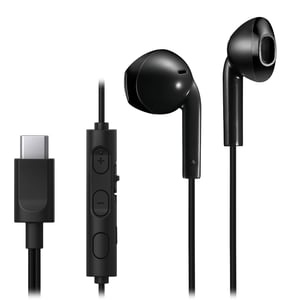 JVC HA-FR17UC-B USB-C slušalice s ugrađenim DAC-om, mikrofonom i daljinskim upravljačem s 3 tipke, crne - rabljene