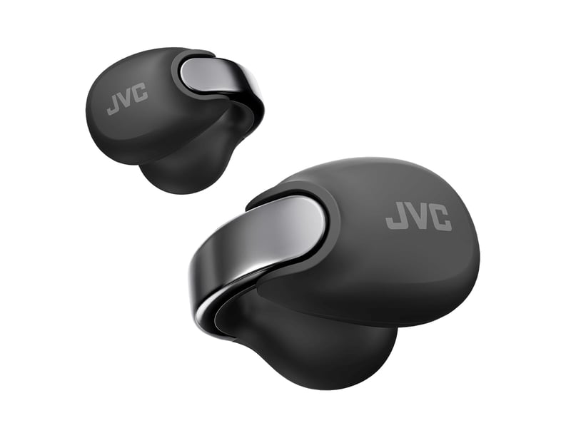 JVC HA-NP1T-B NearPhones True Wireless slušalice s dizajnom nakita, Bluetooth 5.3, višestruka povezanost, baterija od 24 sata, brzo punjenje, aplikacija - crne