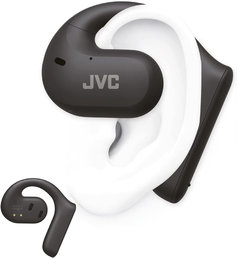 JVC Nearphones HA-NP35T-B True Wireless fülhallgató nyitott fülre, IPX4, 17 óra - fekete