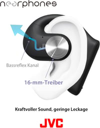 JVC Nearphones HA-NP35T-B True Wireless fülhallgató nyitott fülre, IPX4, 17 óra - fekete 5