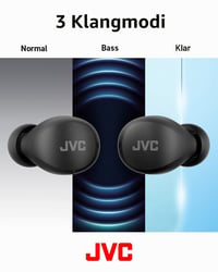 Bezdrôtové slúchadlá JVC HA-Z66T-B Gumy Mini, čierne, ultraľahké, 3 režimy zvuku (basy/čistý/normálny), vodoodolnosť IPX4, výdrž batérie 23 hodín 3