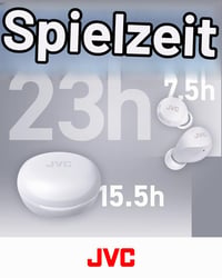 Căști Bluetooth JVC HA-Z66T-W Gumy Mini – Albe, ultraușoare, rezistente la apă IPX4, 3 moduri de sunet, autonomie 23 ore, Bluetooth 5.1 4