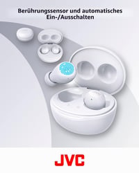 Căști Bluetooth JVC HA-Z66T-W Gumy Mini – Albe, ultraușoare, rezistente la apă IPX4, 3 moduri de sunet, autonomie 23 ore, Bluetooth 5.1 7