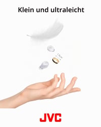 Căști Bluetooth JVC HA-Z66T-W Gumy Mini – Albe, ultraușoare, rezistente la apă IPX4, 3 moduri de sunet, autonomie 23 ore, Bluetooth 5.1 2