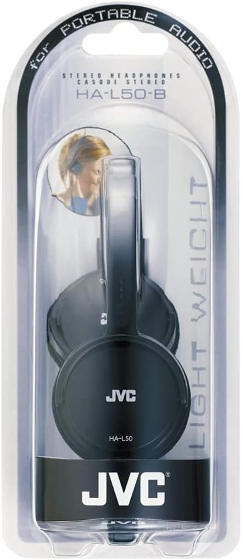 JVC könnyű fejhallgató fekete vezetékes audio - One size, Minimalist