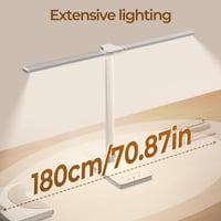 Lampă de birou LED JVURICE albă, cu baterie de 4000 mAh, 5 temperaturi de culoare și 10 niveluri de luminozitate, reglabilă, control tactil, USB, temporizator, pentru camera copiilor și birou 8