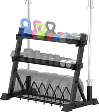 JX FITNESS 3 szintes súlyzóállvány, súlyok és kettlebell tárolóhoz 1