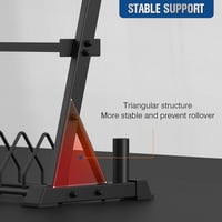 JX FITNESS 3 szintes súlyzóállvány, súlyok és kettlebell tárolóhoz 6