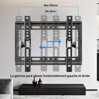 Suport TV de perete înclinabil JXMTSPW pentru ecrane de 14-42 inch, suport monitor, VESA max 200x200 mm, capacitate de încărcare max 25 kg 6