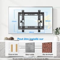 Suport TV de perete înclinabil JXMTSPW pentru ecrane de 14-42 inch, suport monitor, VESA max 200x200 mm, capacitate de încărcare max 25 kg 3