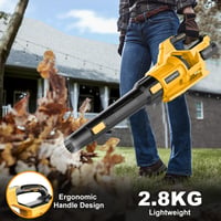 JYGMPRO 21V akkus lombfúvó 2×4,0 Ah akkumulátorral, 3 fokozat, vállpánttal - sárga 8